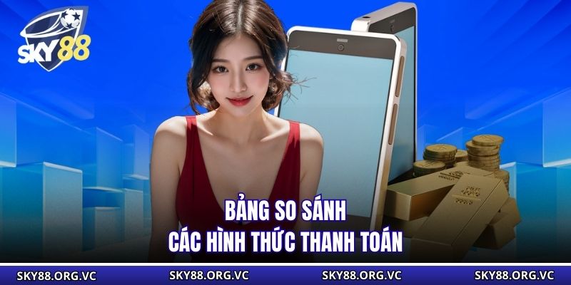 Bảng so sánh các hình thức thanh toán